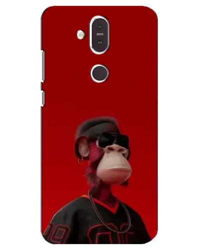 Чохол для Nokia 8.1 (2018) з картинкою «Bored Ape в червоному» Чохол для Nokia 8.1 (2018) з картинкою «Bored Ape в червоному»