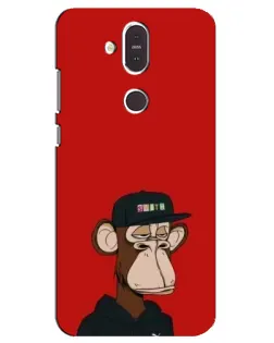 Чохол для Nokia 8.1 (2018) з картинкою «Bored Ape — червоний фон» Чохол для Nokia 8.1 (2018) з картинкою «Bored Ape — червоний фон»