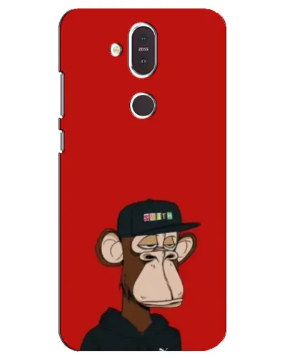 Чохол для Nokia 8.1 (2018) з картинкою «Bored Ape — червоний фон» Чохол для Nokia 8.1 (2018) з картинкою «Bored Ape — червоний фон»