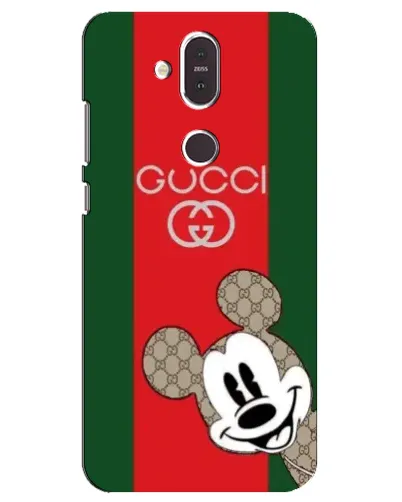 Чехол для Nokia 8.1 (2018) с картинкой «Gucci — полосы и Микки» Чехол для Nokia 8.1 (2018) с картинкой «Gucci — полосы и Микки»