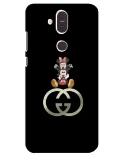 Чехол для Nokia 8.1 (2018) с картинкой «Минни Маус на лого»