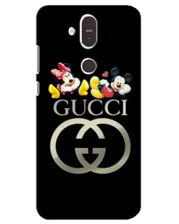 Чехол для Nokia 8.1 (2018) с картинкой «Gucci — герои Disney»