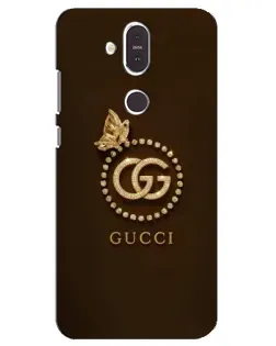 Чехол для Nokia 8.1 (2018) с картинкой «Gucci — золотая бабочка»