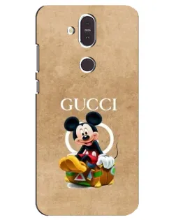 Чехол для Nokia 8.1 (2018) с картинкой «Микки Маус Gucci — крафт»