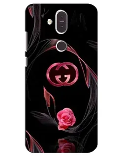 Чехол для Nokia 8.1 (2018) с картинкой «Gucci — неоновая роза»
