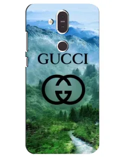 Чехол для Nokia 8.1 (2018) с картинкой «Gucci — горный пейзаж»