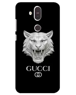 Чохол для Nokia 8.1 (2018) з картинкою «Gucci — срібний лев» Чохол для Nokia 8.1 (2018) з картинкою «Gucci — срібний лев»