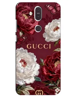 Чохол для Nokia 8.1 (2018) з картинкою «Gucci — бордові троянди» Чохол для Nokia 8.1 (2018) з картинкою «Gucci — бордові троянди»