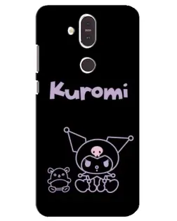 Чохол для Nokia 8.1 (2018) з картинкою «Kuromi — чорний мінімалізм»