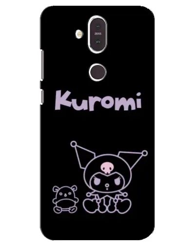 Чехол для Nokia 8.1 (2018) с картинкой «Kuromi — черный минимализм»