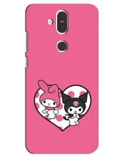 Чехол для Nokia 8.1 (2018) с картинкой «Kuromi и My Melody»