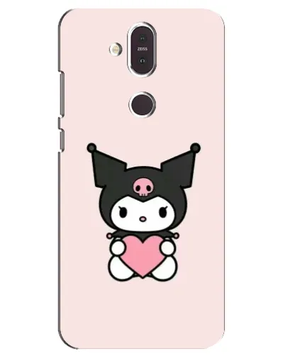 Чехол для Nokia 8.1 (2018) с картинкой «Kuromi и сердце»