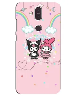 Чехол для Nokia 8.1 (2018) с картинкой «My Melody и Kuromi»