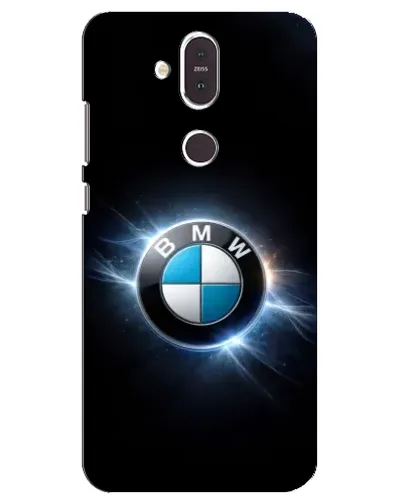 Чехол для Nokia 8.1 (2018) с картинкой «BMW — неоновое сияние»