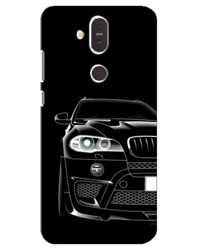 Чехол для Nokia 8.1 (2018) с картинкой «Темный силуэт BMW»