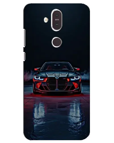 Чехол для Nokia 8.1 (2018) с картинкой «BMW на мокрой дороге»