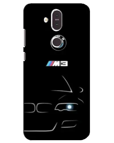 Чехол для Nokia 8.1 (2018) с картинкой «Минималистичный принт BMW M3»