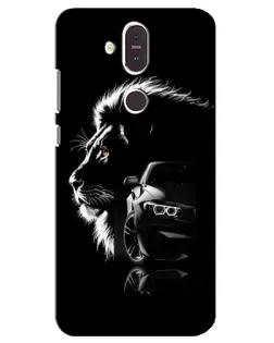 Чехол для Nokia 8.1 (2018) с картинкой «BMW и лев» Чехол для Nokia 8.1 (2018) с картинкой «BMW и лев»