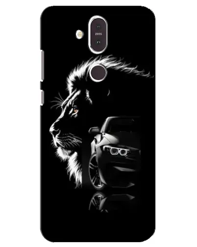 Чехол для Nokia 8.1 (2018) с картинкой «BMW и лев»