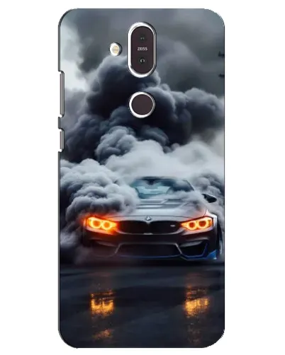 Чехол для Nokia 8.1 (2018) с картинкой «BMW в дыму»