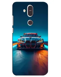 Чехол для Nokia 8.1 (2018) с картинкой «BMW — огни неона» Чехол для Nokia 8.1 (2018) с картинкой «BMW — огни неона»