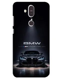 Чехол для Nokia 8.1 (2018) с картинкой «BMW сквозь ночной город» Чехол для Nokia 8.1 (2018) с картинкой «BMW сквозь ночной город»
