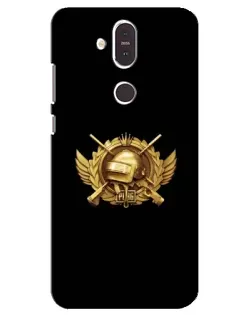 Чохол для Nokia 8.1 (2018) з картинкою «PUBG — помаранчевий градієнт»