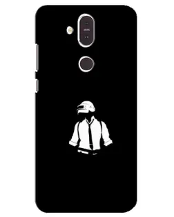 Чохол для Nokia 8.1 (2018) з картинкою «PUBG — білий шолом»