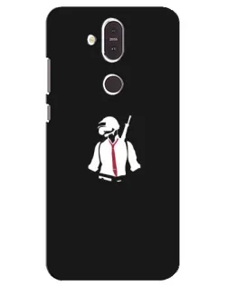 Чохол для Nokia 8.1 (2018) з картинкою «PUBG — силует воїна»