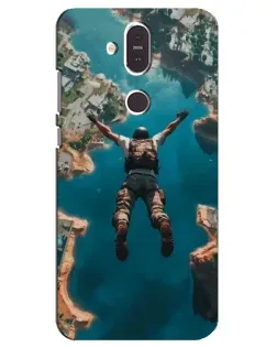 Чохол для Nokia 8.1 (2018) з картинкою «PUBG — вільне падіння»