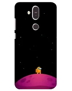 Чохол для Nokia 8.1 (2018) з картинкою «Самотній герой на планеті»