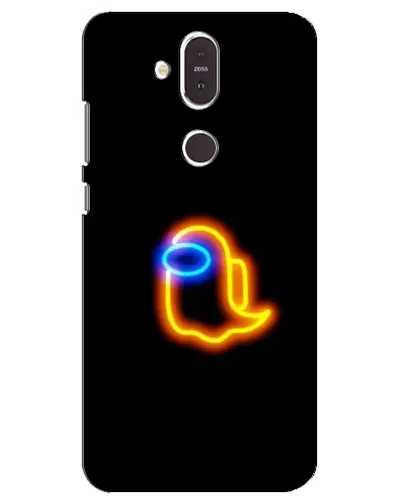 Чохол для Nokia 8.1 (2018) з картинкою «Among Us неонове сяйво»