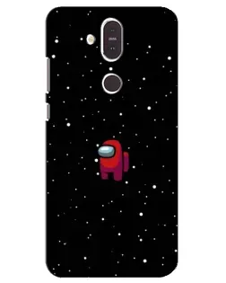 Чохол для Nokia 8.1 (2018) з картинкою «Червоний Among Us»