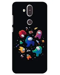 Чохол для Nokia 8.1 (2018) з картинкою «Among Us космос»