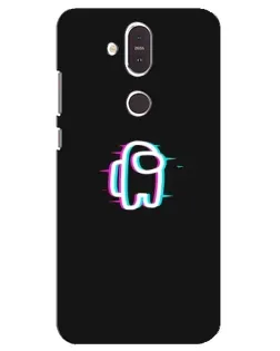 Чохол для Nokia 8.1 (2018) з картинкою «Among Us неон»