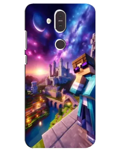 Чехол для Nokia 8.1 (2018) с картинкой «Стив и космос»