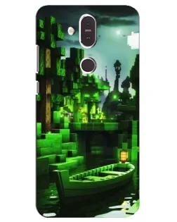 Чохол для Nokia 8.1 (2018) з картинкою «Minecraft лісовий пейзаж»