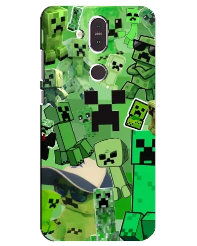 Чехол для Nokia 8.1 (2018) с картинкой «Криперы Minecraft»