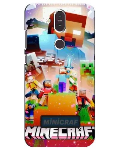Чехол для Nokia 8.1 (2018) с картинкой «Minecraft герои игры»
