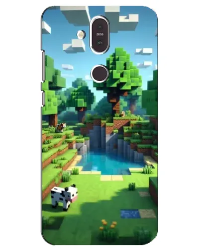 Чехол для Nokia 8.1 (2018) с картинкой «Minecraft летний день»