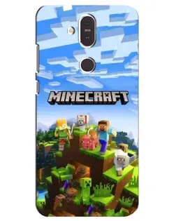 Чохол для Nokia 8.1 (2018) з картинкою «Minecraft класичний світ»