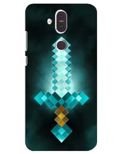 Чехол для Nokia 8.1 (2018) с картинкой «Алмазный меч неон»