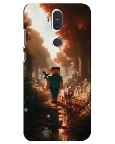 Чехол для Nokia 8.1 (2018) с картинкой «Стив в лесу»