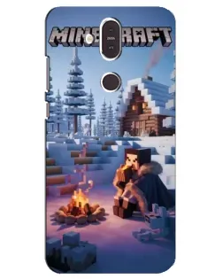 Чохол для Nokia 8.1 (2018) з картинкою «Зимовий Minecraft»