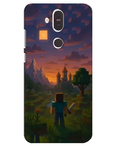 Чехол для Nokia 8.1 (2018) с картинкой «Стив у башни»