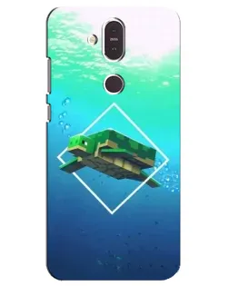 Чохол для Nokia 8.1 (2018) з картинкою «Черепаха Minecraft»
