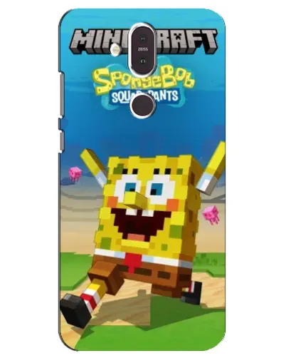 Чехол для Nokia 8.1 (2018) с картинкой «Губка Боб Minecraft» Чехол для Nokia 8.1 (2018) с картинкой «Губка Боб Minecraft»