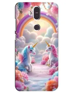 Чохол для Nokia 8.1 (2018) з картинкою «Веселка і єдинороги» Чохол для Nokia 8.1 (2018) з картинкою «Веселка і єдинороги»