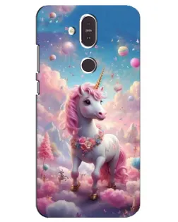 Чохол для Nokia 8.1 (2018) з картинкою «Єдиноріг серед хмар»