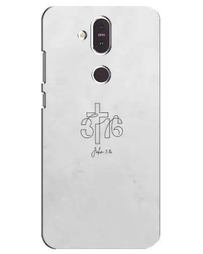 Чехол для Nokia 8.1 (2018) с картинкой «Иоанна 3:16 Крест»